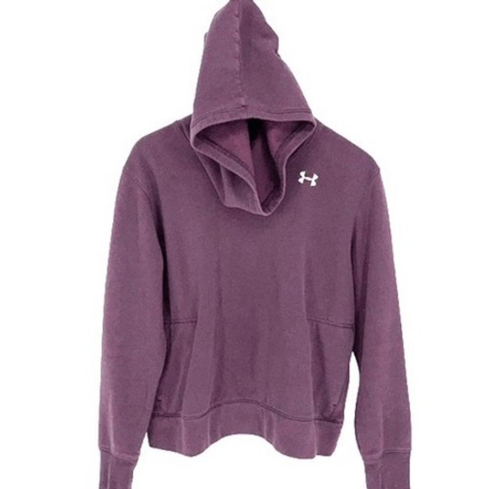 Under Armour Hoodie Large Purple‎ Gorpcore Loose Fit Fleece Pullover Sweatshirt